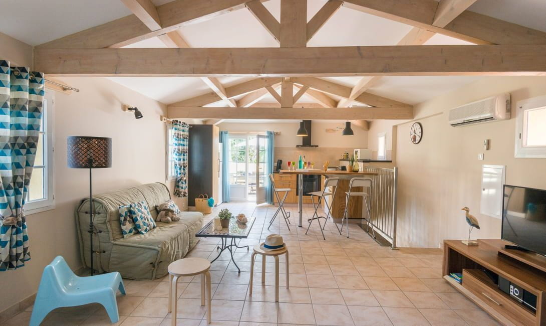 Le séjour de l'appartement en location