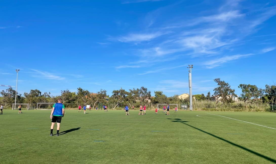 terrain de football du camping à giens